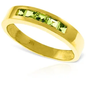 0.6 Carat 14K Solid Yellow Gold Somewhere Inside Me Peridot Ring