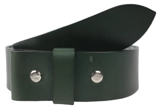 1.5" Wide Green Leather Belt Strap Replacement with Chicago Screws