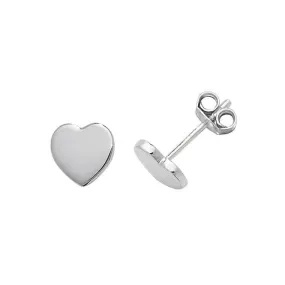 Acotis Silver Stud Earrings Heart G51049
