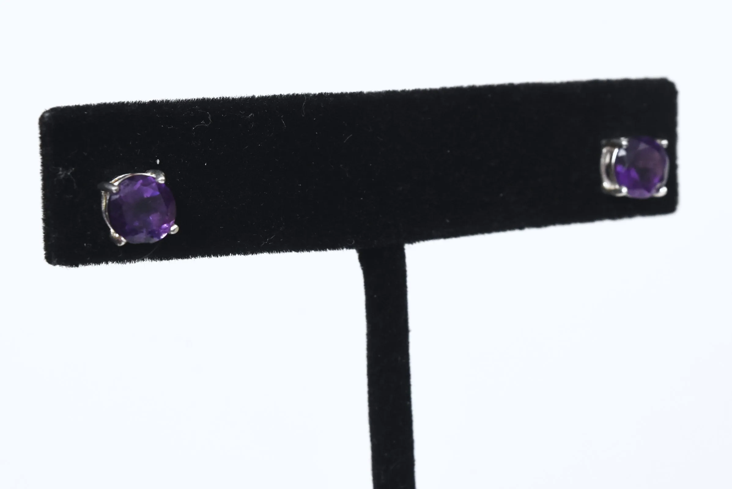 Amethyst Sterling Silver Stud Earrings