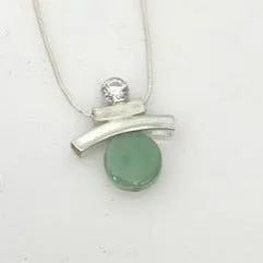 Balance Inukshuk Chinese Jade & CZ Necklace