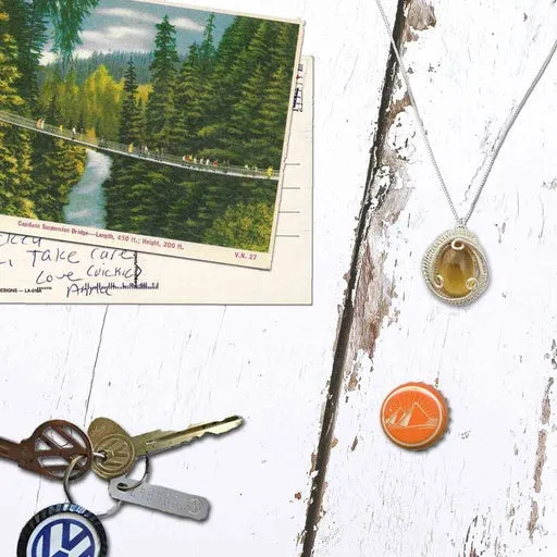 Citrine Wire Wrapped Necklace