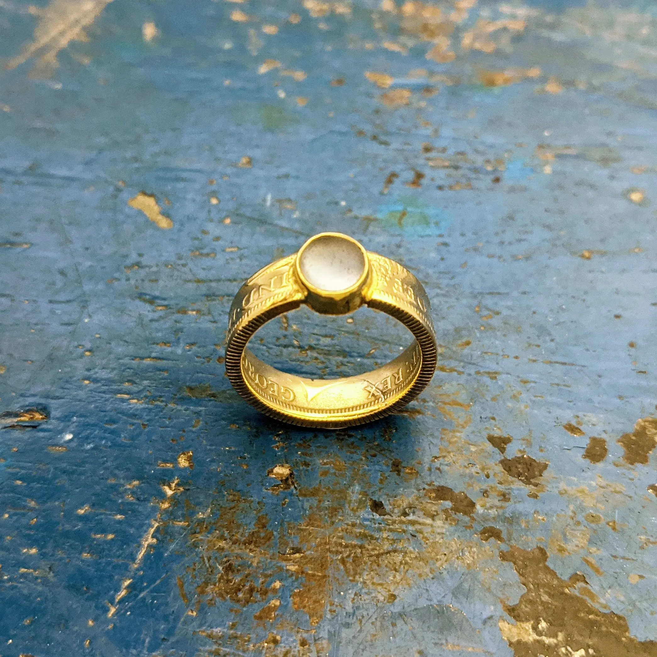 Crystal Clear One Shilling Ring
