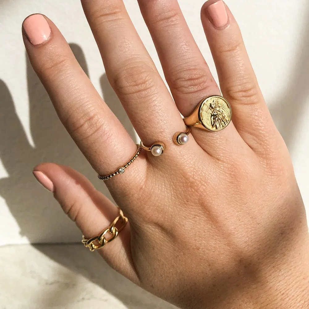 Diamond Bead Ring