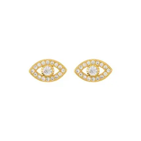 Evil Eye Stud Earrings silver