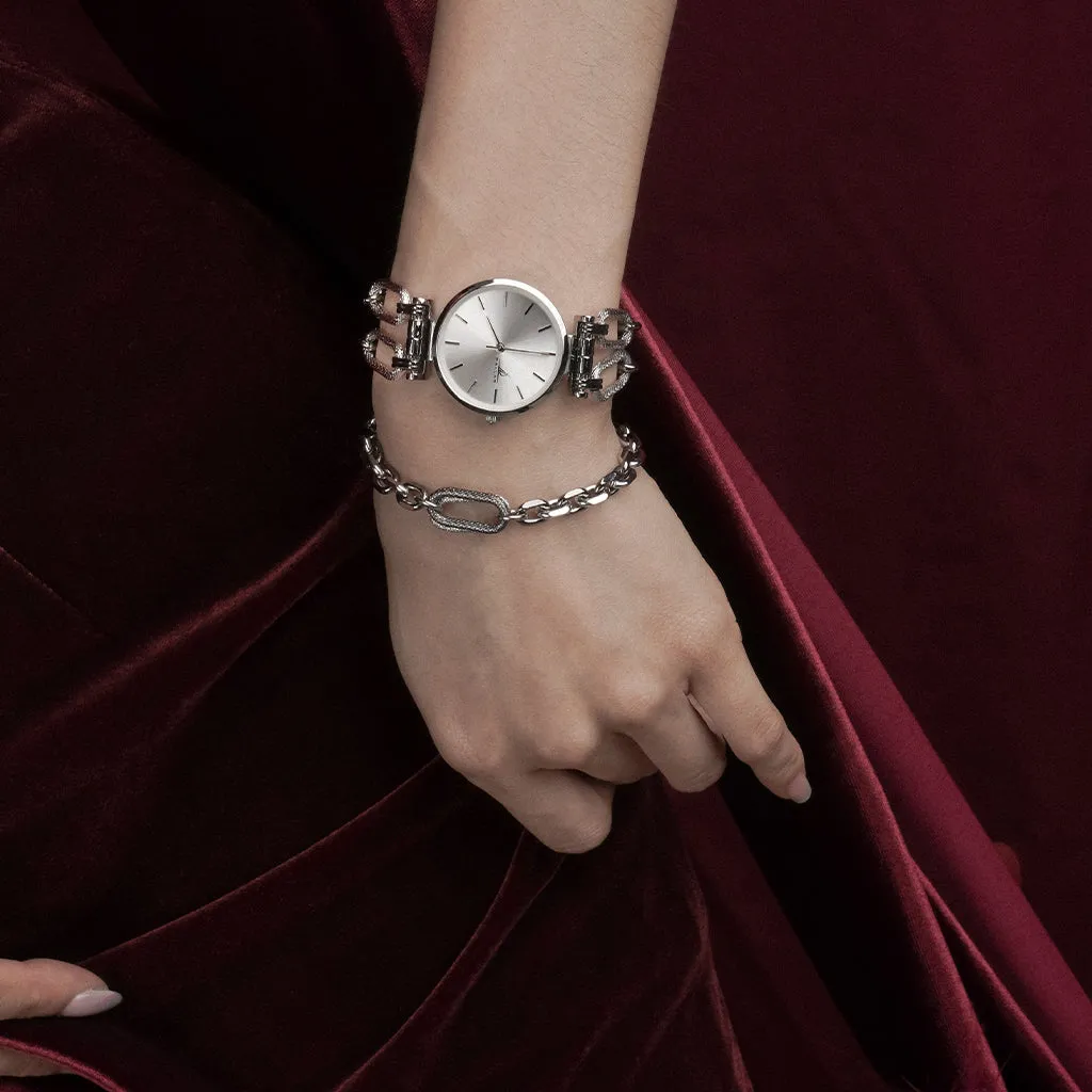 Go Gentle Watch with Chain [White gold]