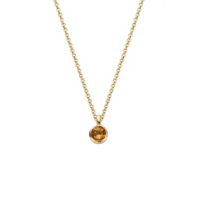 Gold Citrine Baby Treasure Necklace