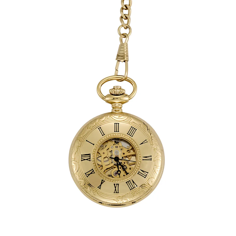 Gold Plated Half Hunter Pocket Watch