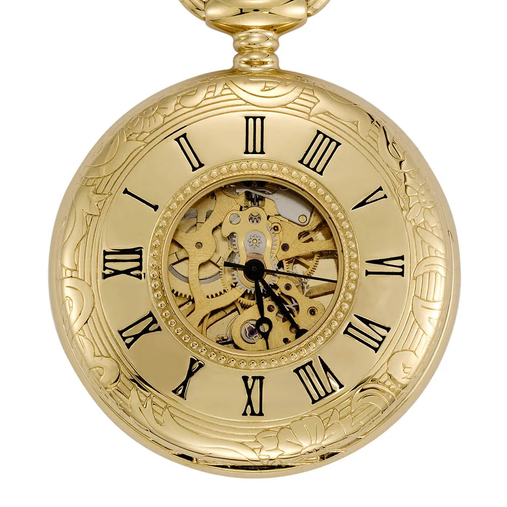 Gold Plated Half Hunter Pocket Watch