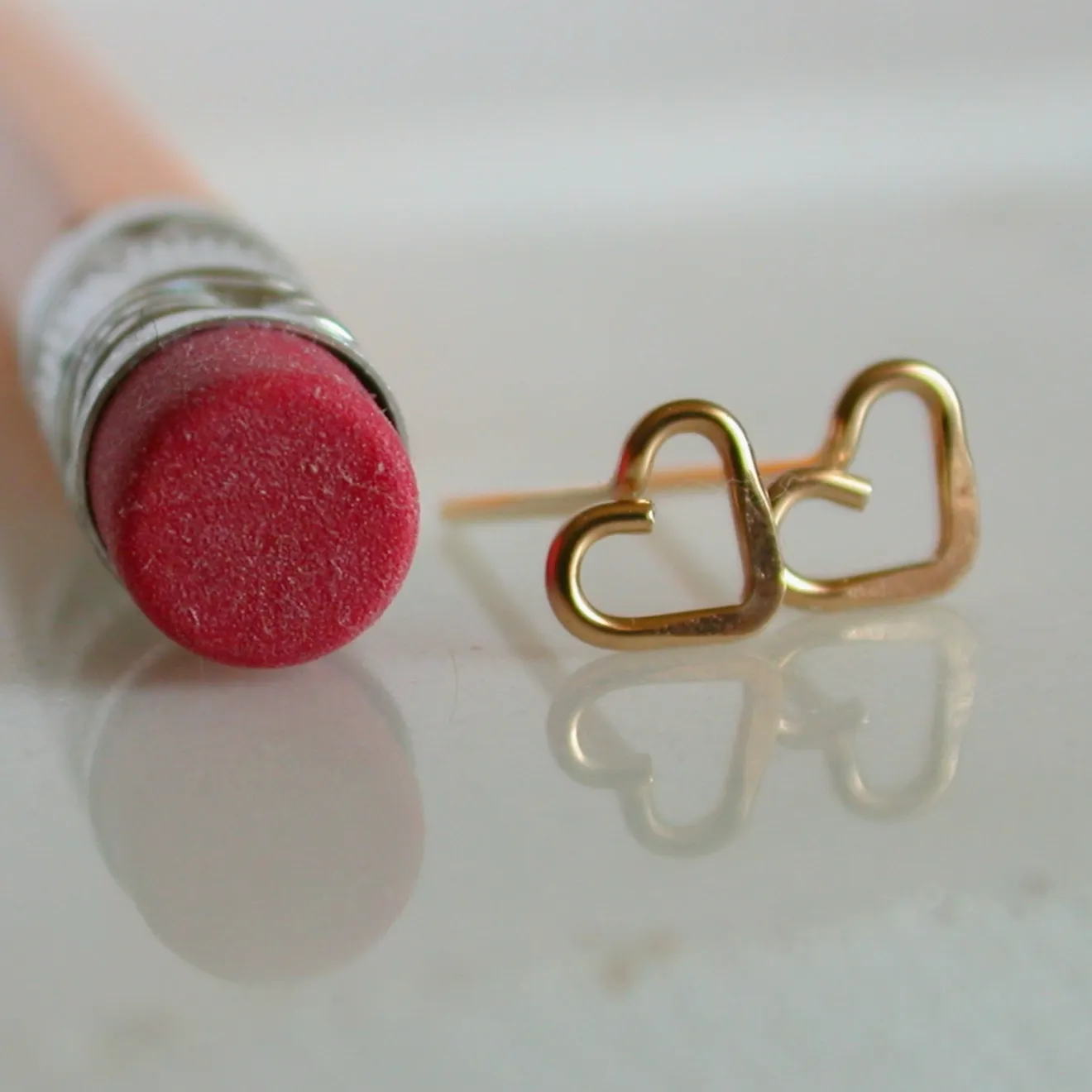 Handmade Itty Bitty Heart Earrings