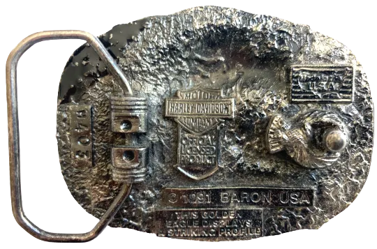 Harley Davidson Eagle Head Black Belt Buckle