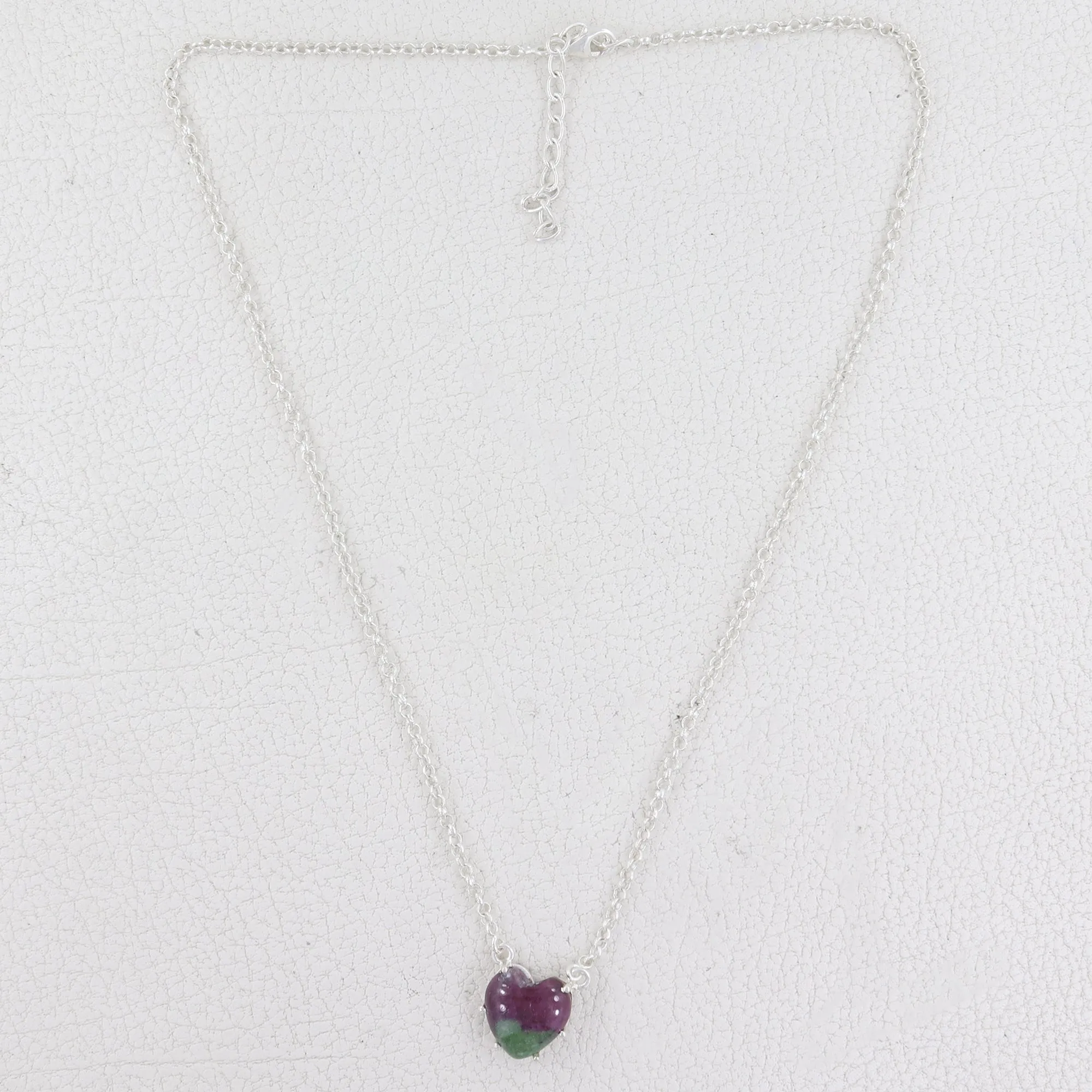 Lapis Lazuli Heart Shape Necklace, 925 Sterling Silver Handmade