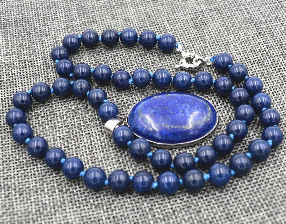 Lapis Lazuli pendant, Lapis Lazuli Necklace, January Birthstone Necklace, Lapis Lazuli Blue Crystal, Blue Stone Necklace, Boho Jewelry