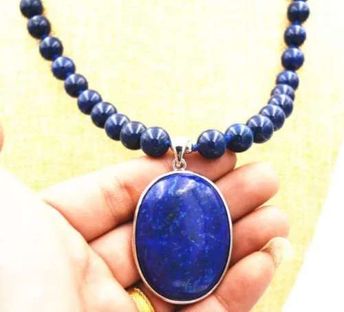Lapis Lazuli pendant, Lapis Lazuli Necklace, January Birthstone Necklace, Lapis Lazuli Blue Crystal, Blue Stone Necklace, Boho Jewelry