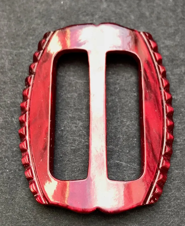 Lovely Burgundy Vintage 1940s  4.5cm Buckle for up to 3cm Belt