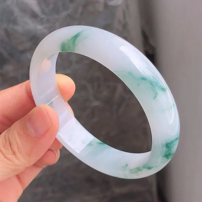 Natural Jade Bangle Jadeite Bangle Internal Diameter 58.6mm NBE079