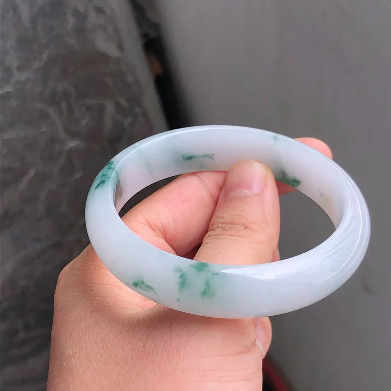 Natural Jade Bangle Jadeite Bangle Internal Diameter 58.6mm NBE079