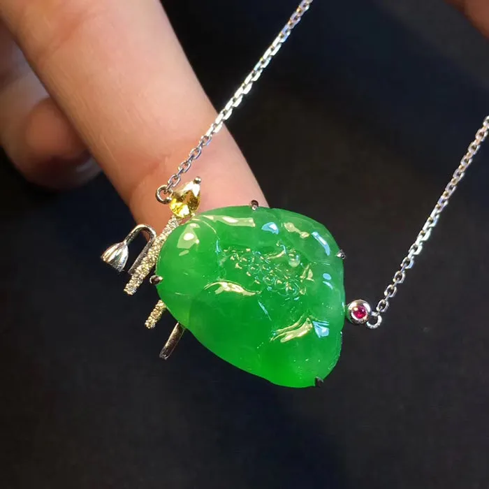 Natural Jade Necklace Jadeite Necklace NNE041