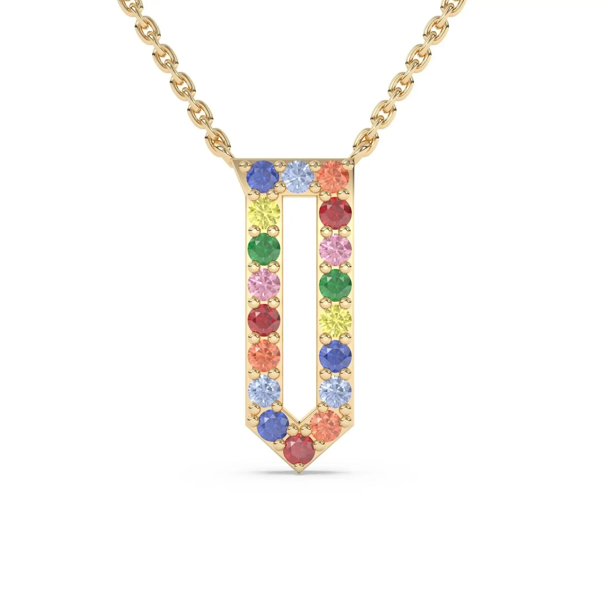 Old English Rainbow Necklace