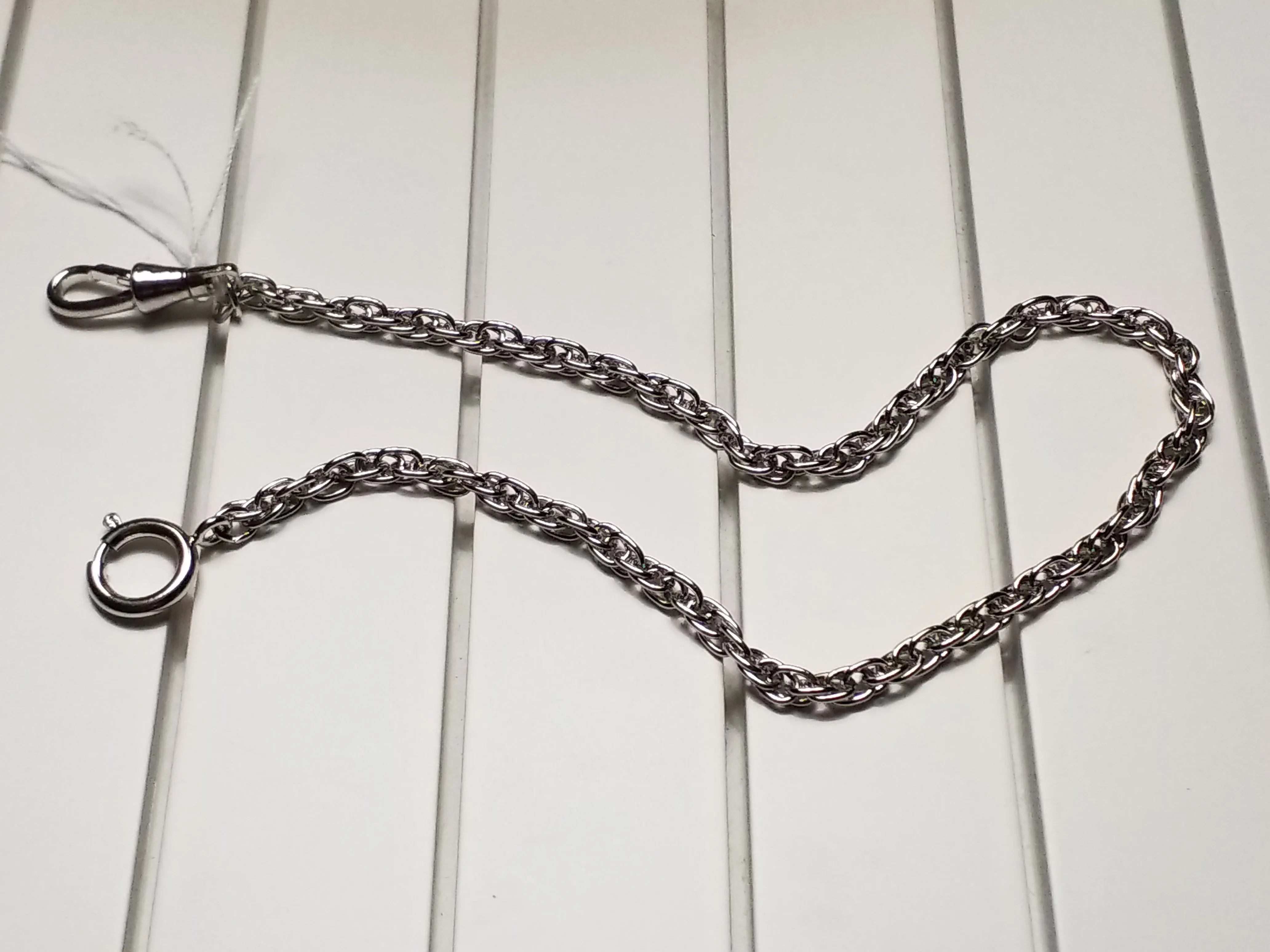 Pocket Watch Chain - Silver Plated