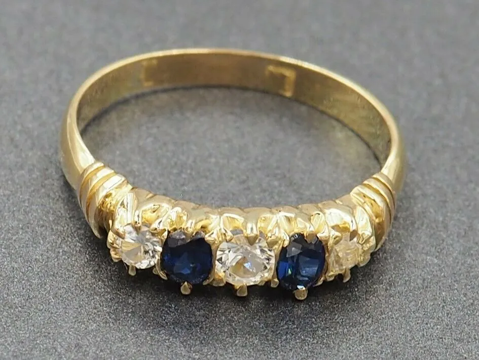 Sapphire & Spinel 18ct Yellow Gold Ring