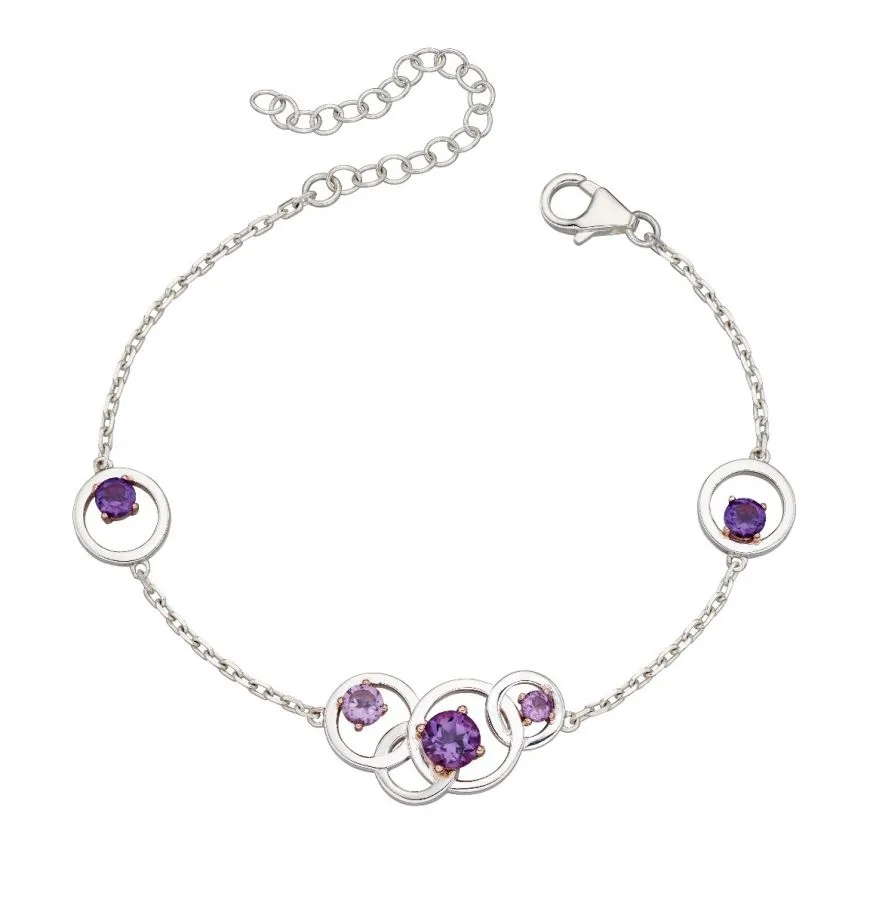 Silver Amethyst Earrings. February Birthstone