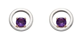 Silver Amethyst Earrings. February Birthstone
