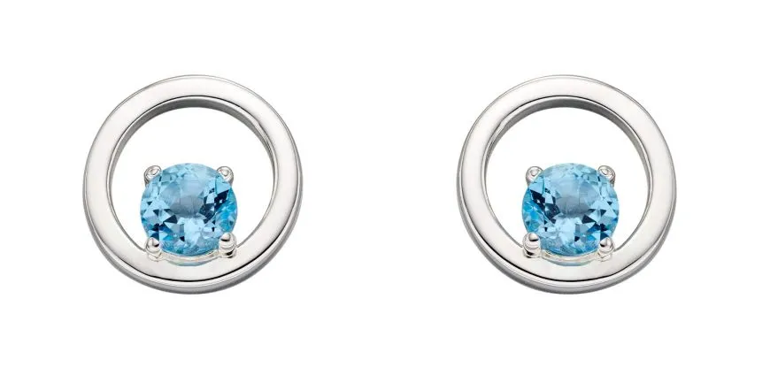 Silver Blue Topaz Necklace.