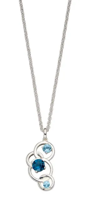 Silver Blue Topaz Necklace.