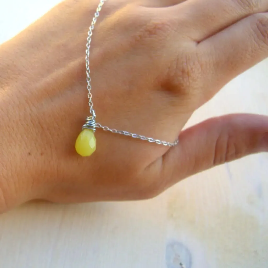 Silver Jade Pendant Necklace