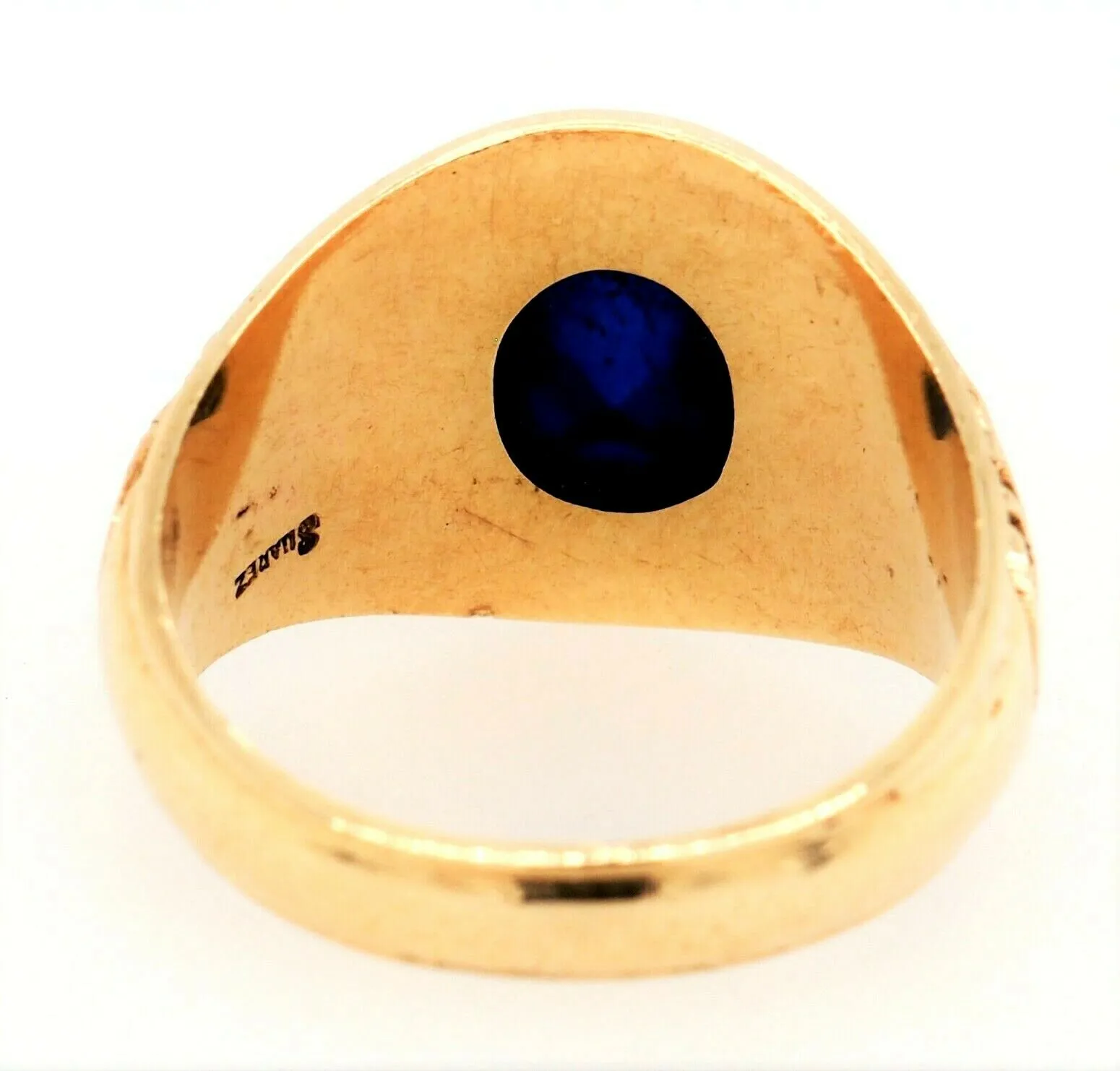 Spinel 9ct Yellow Gold Class Ring - Embossed San Carlos Cebu City University