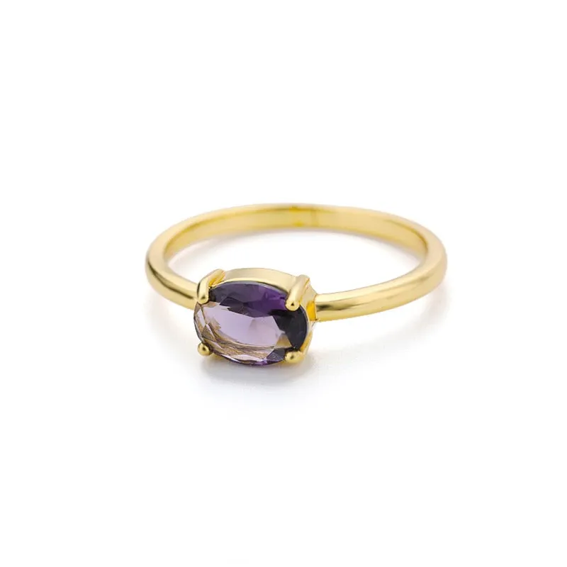 Stackable Minimalist Birthstone Rings