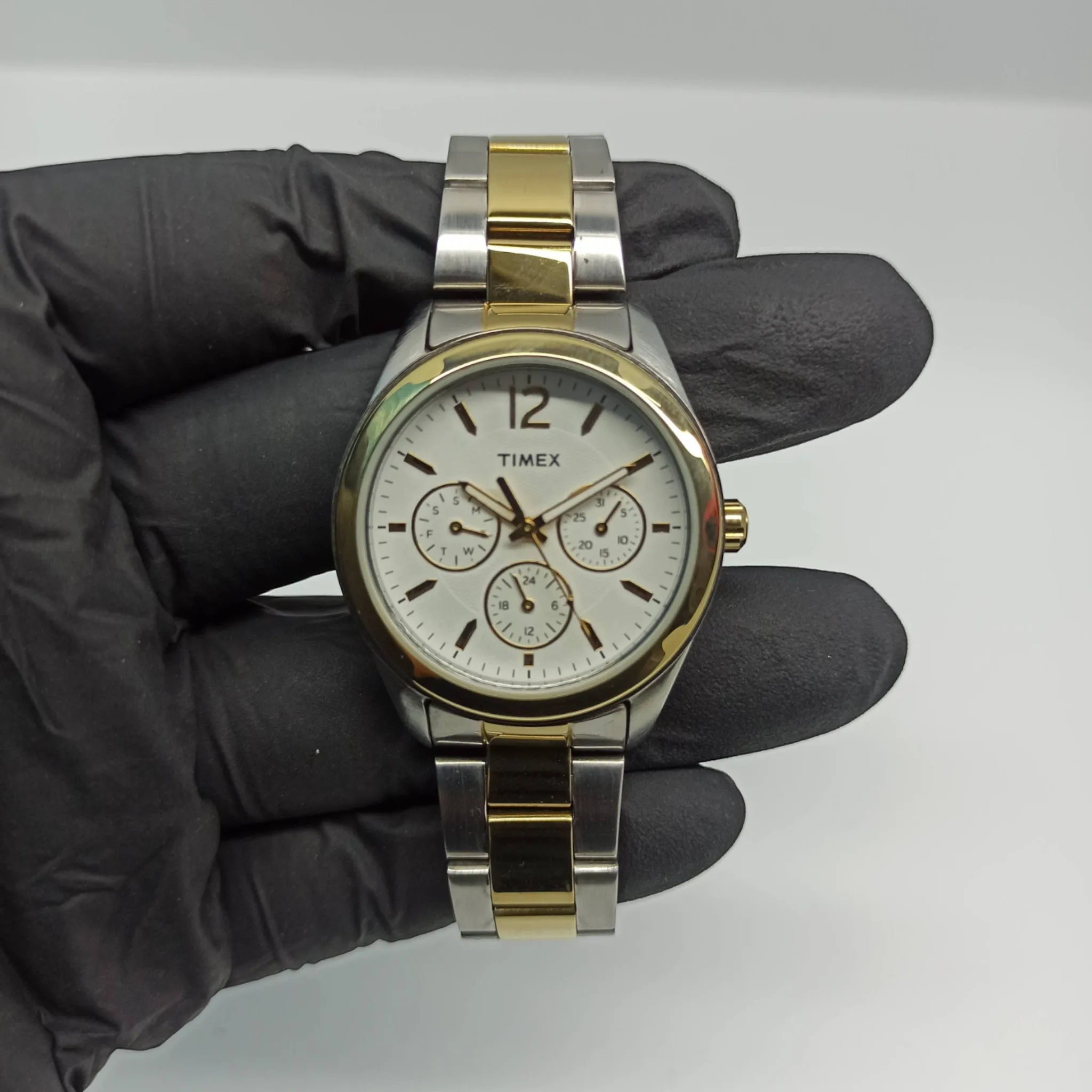 Timex - Original - Cosmo graph - Golden/Silver/Stainless Steel - 35mm - Women's Watch