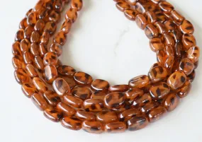 Tortoise Shell Statement Necklace Lucite Beaded Necklace Chunky Necklace - Lauren