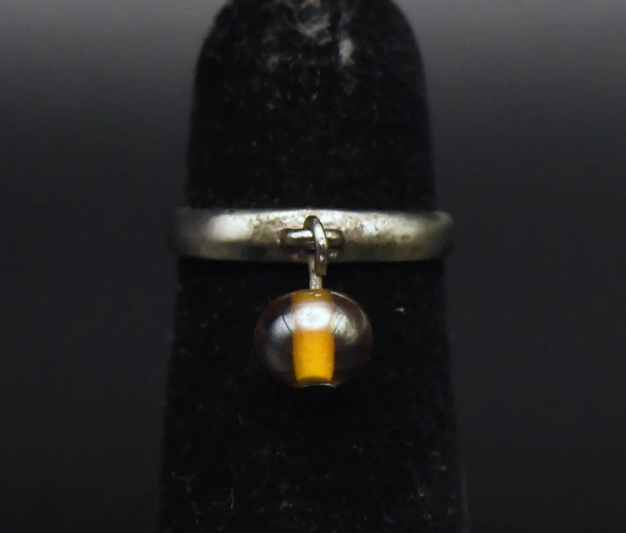 Vintage Adjustable Dangle Bead Toe Ring