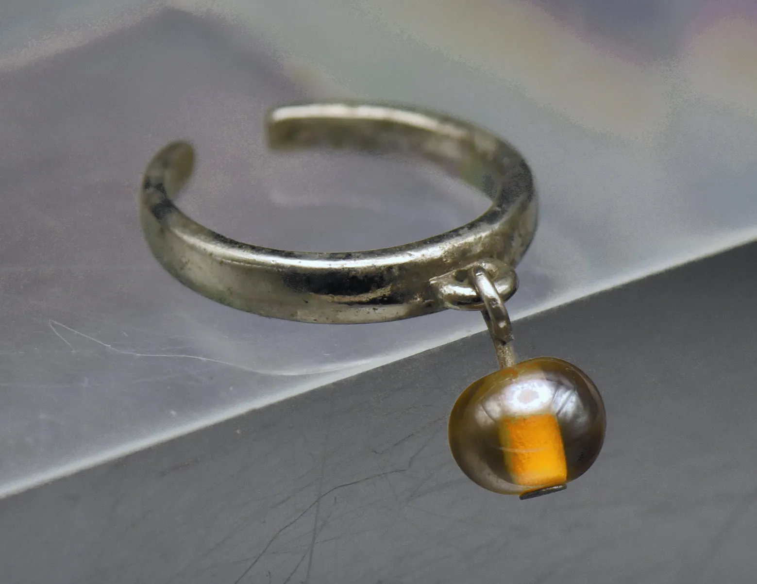 Vintage Adjustable Dangle Bead Toe Ring