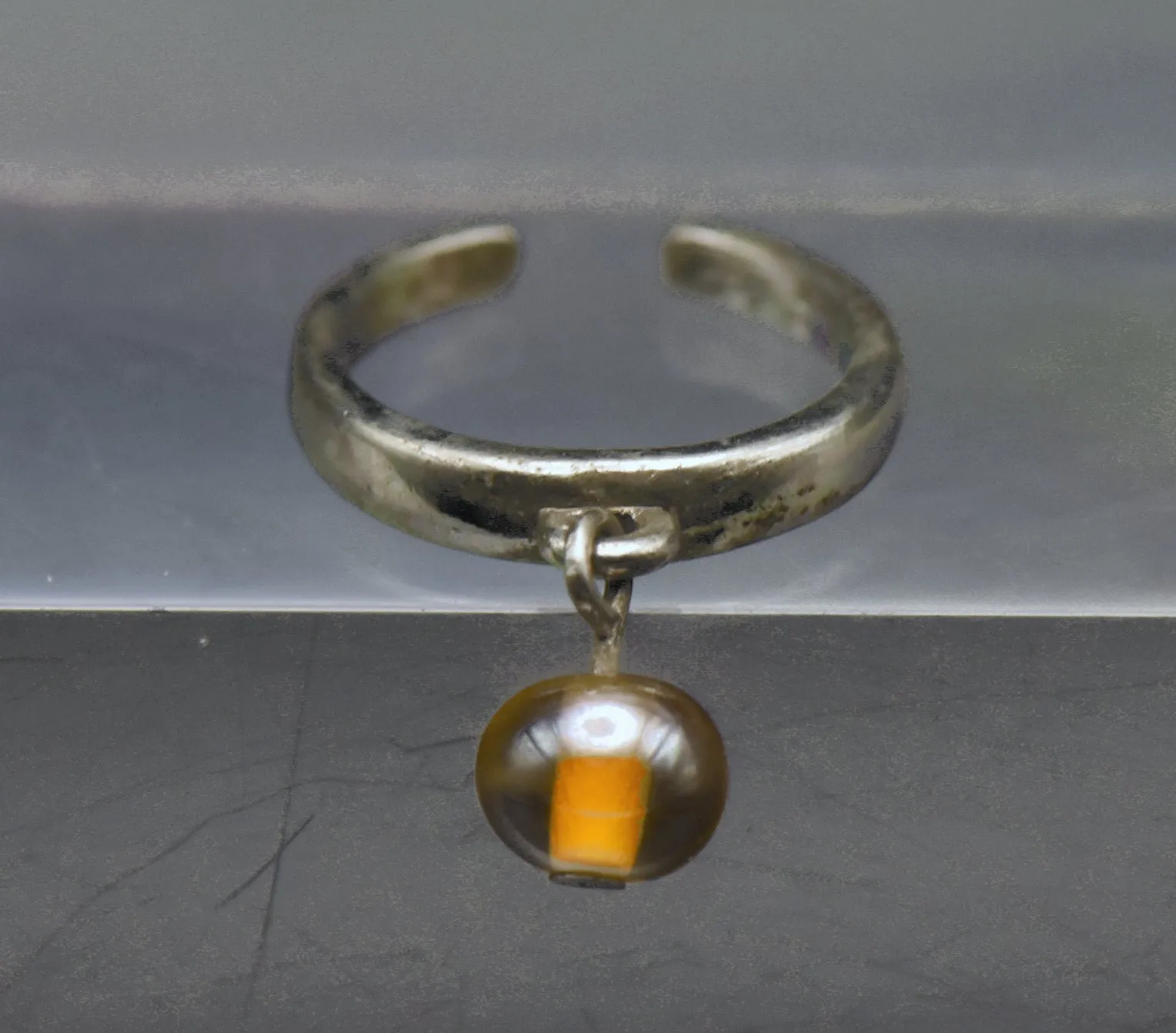 Vintage Adjustable Dangle Bead Toe Ring