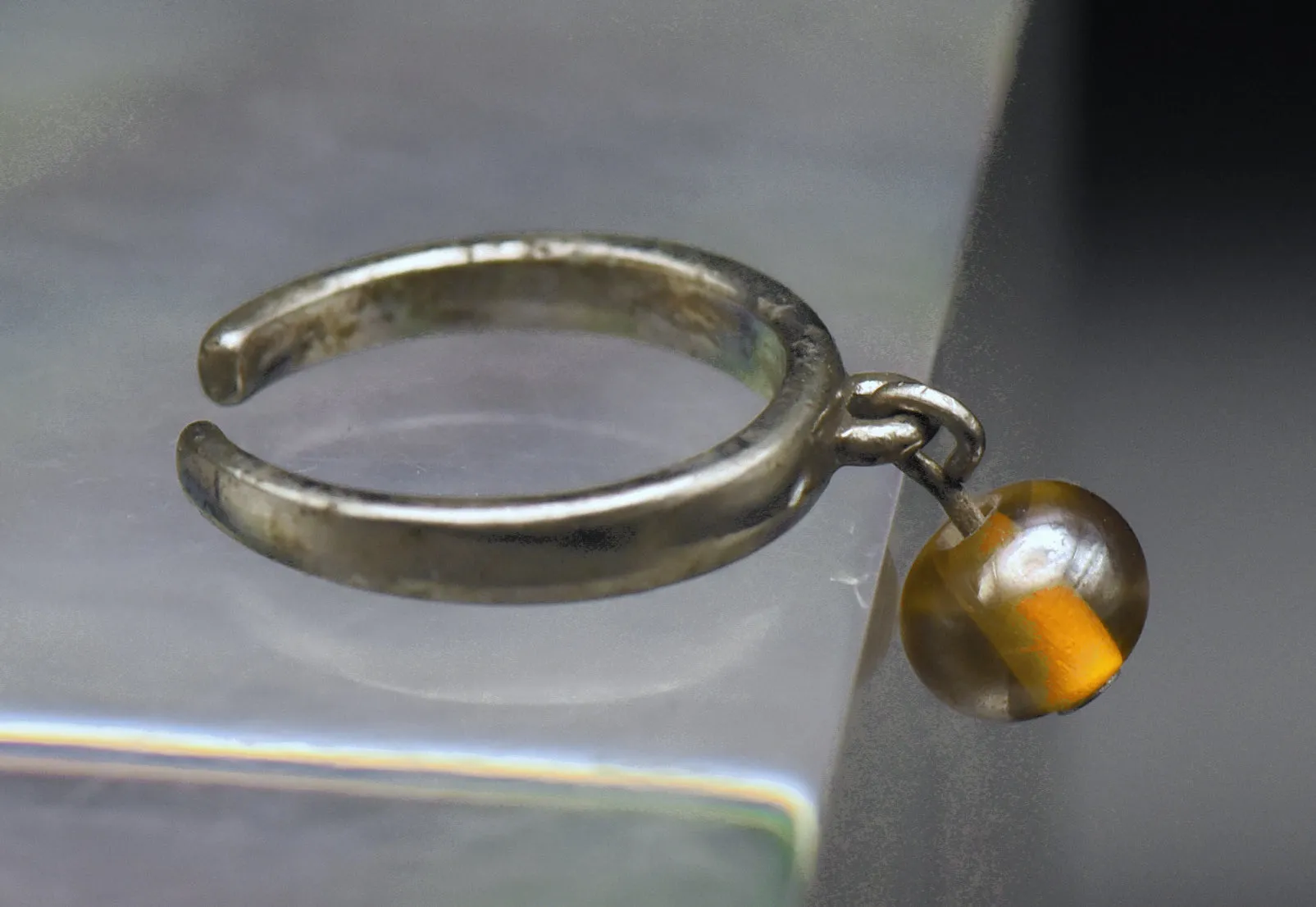 Vintage Adjustable Dangle Bead Toe Ring