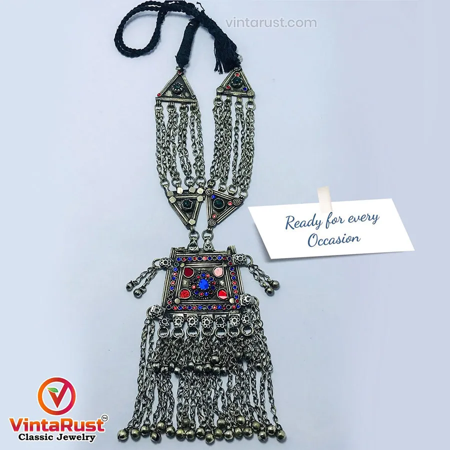 Vintage Kuchi Classic Pendant With Dangling Bells