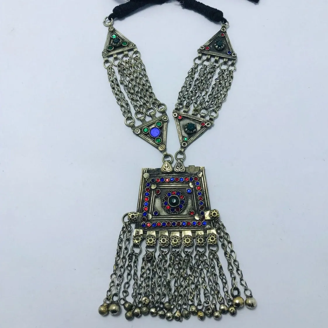 Vintage Kuchi Classic Pendant With Dangling Bells