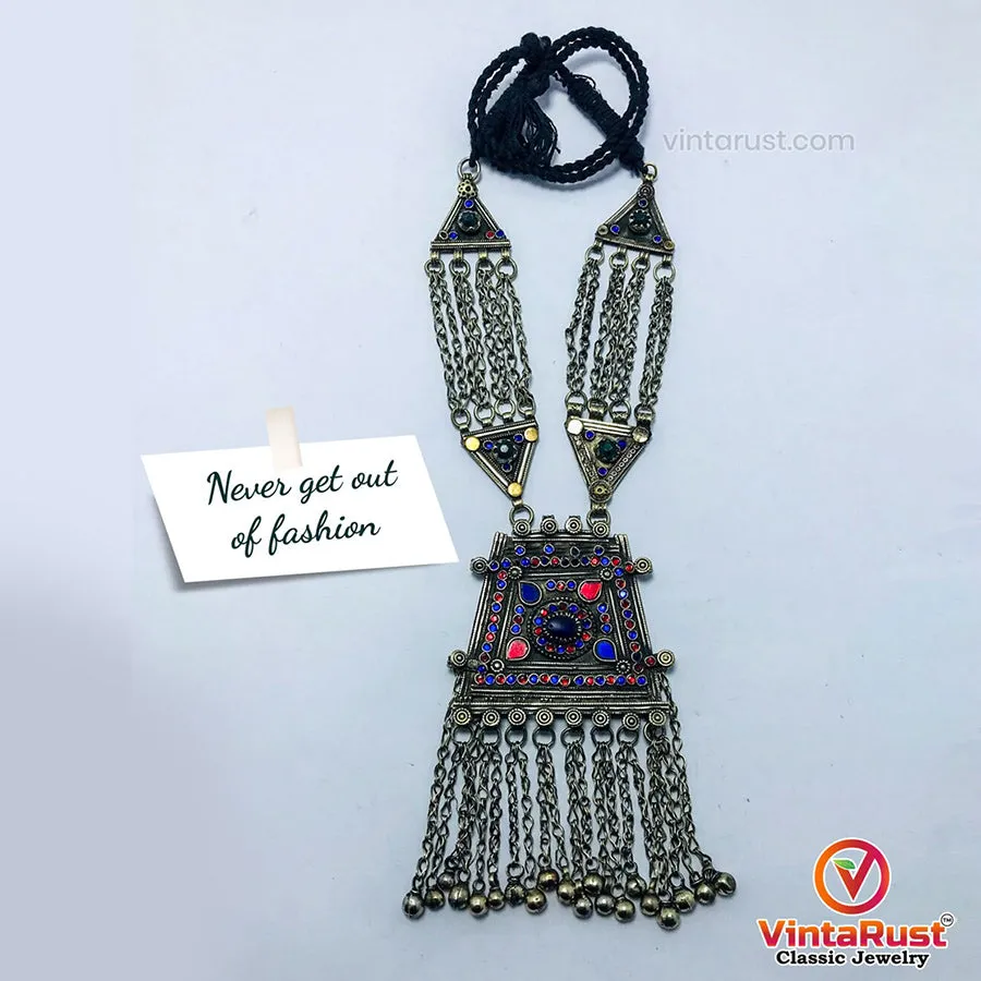 Vintage Kuchi Classic Pendant With Dangling Bells