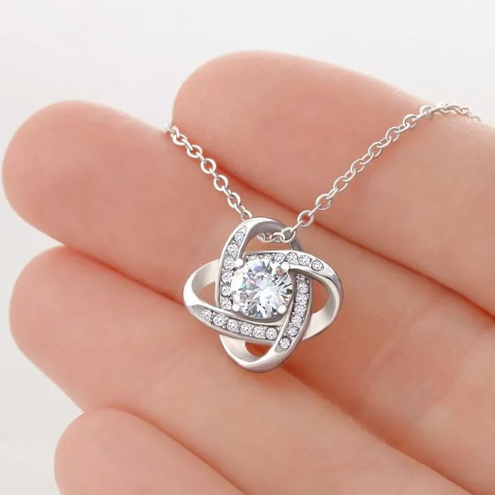 Wife Girlfriend Necklace Gift - You Give Me A Boner - Affection Erection Funny Valentine's Love Knot Necklace